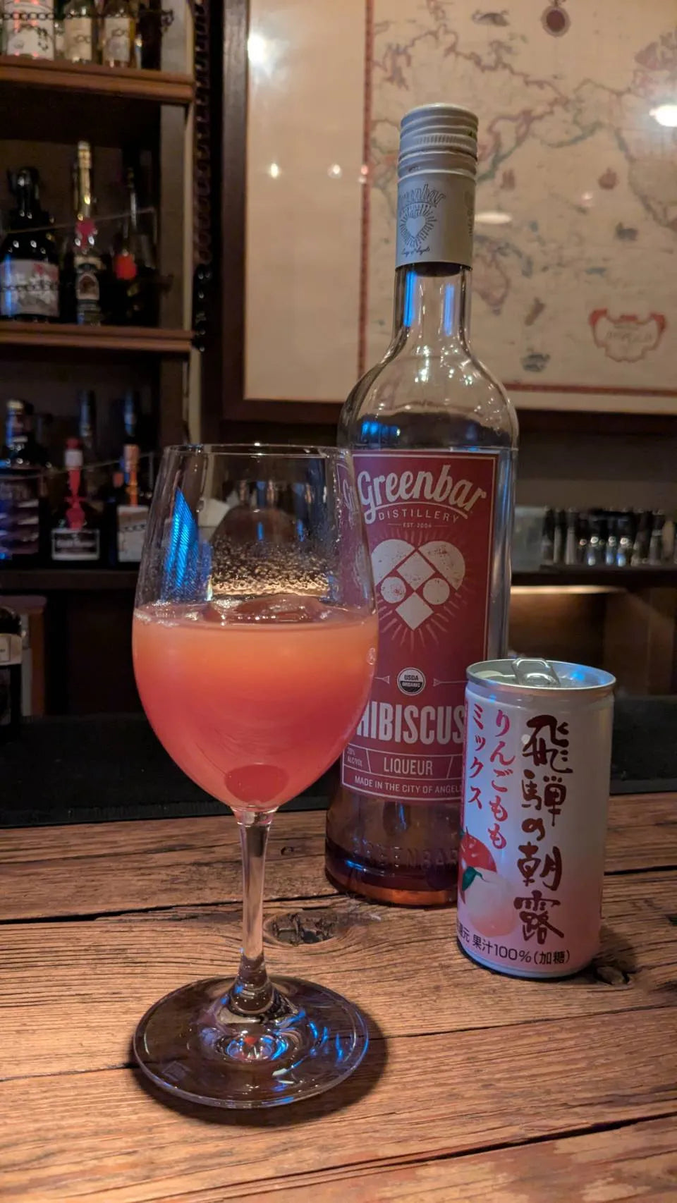りんごももミックスジュース＋ハイビスカスリキュール