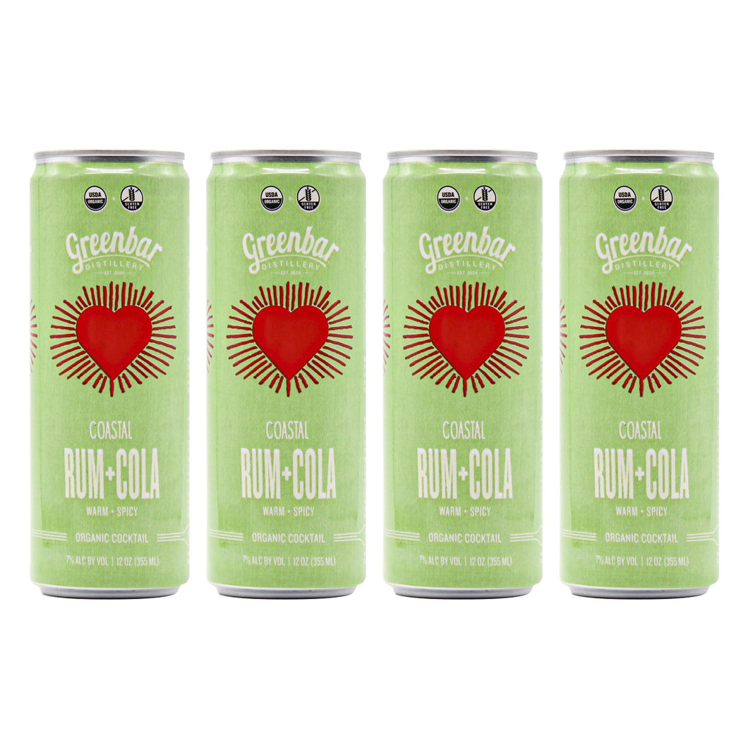 オーガニック カクテル缶ラムコーラ (RUM+COLA) 355ml×4缶パック