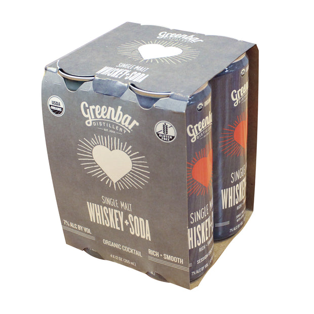 オーガニック カクテル缶シングルモルトハイボール (SINGLE MOLT WHISKEY+SODA) 355ml×4缶パック